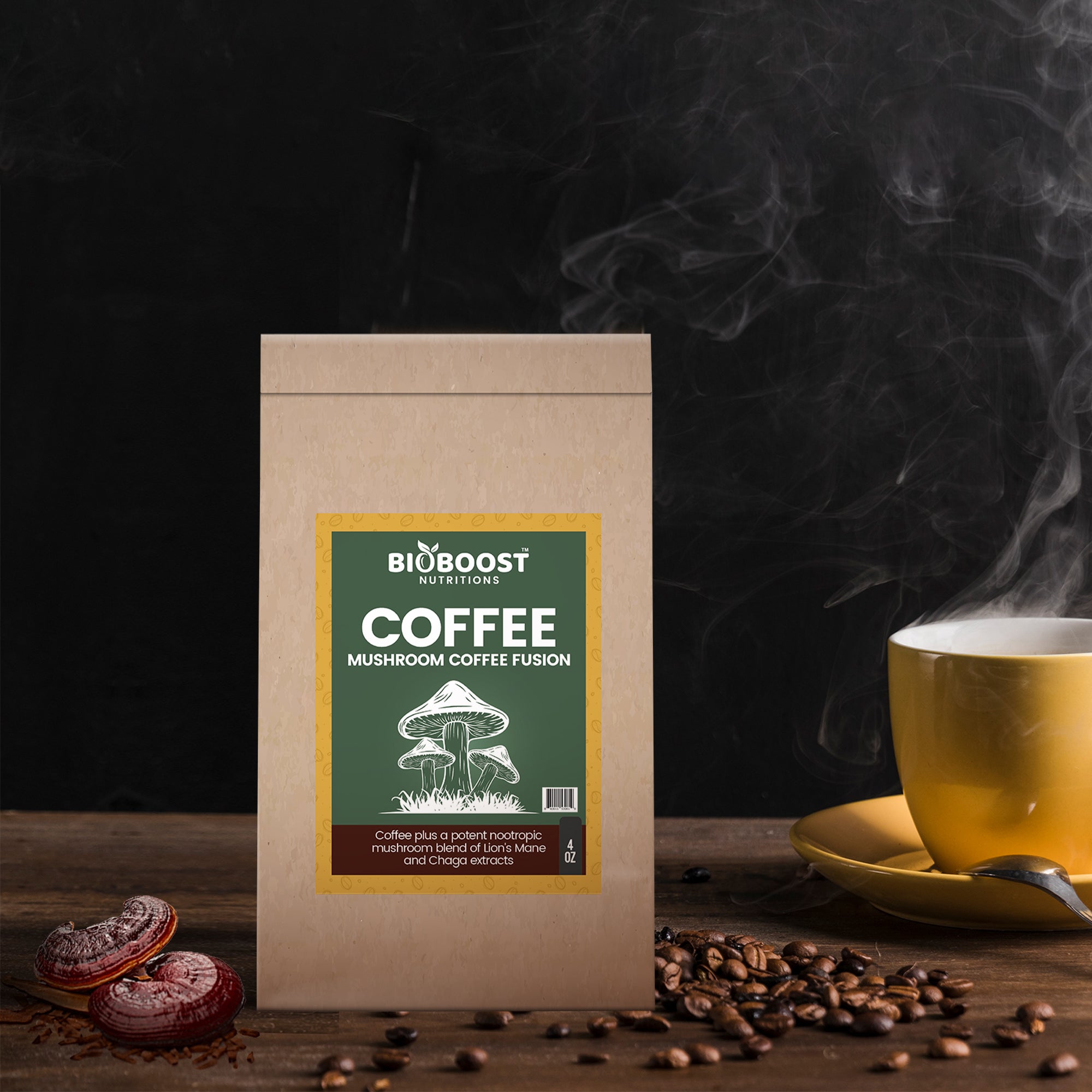 Mushroom Coffee Fusion - Lion’s Mane & Chaga 4oz